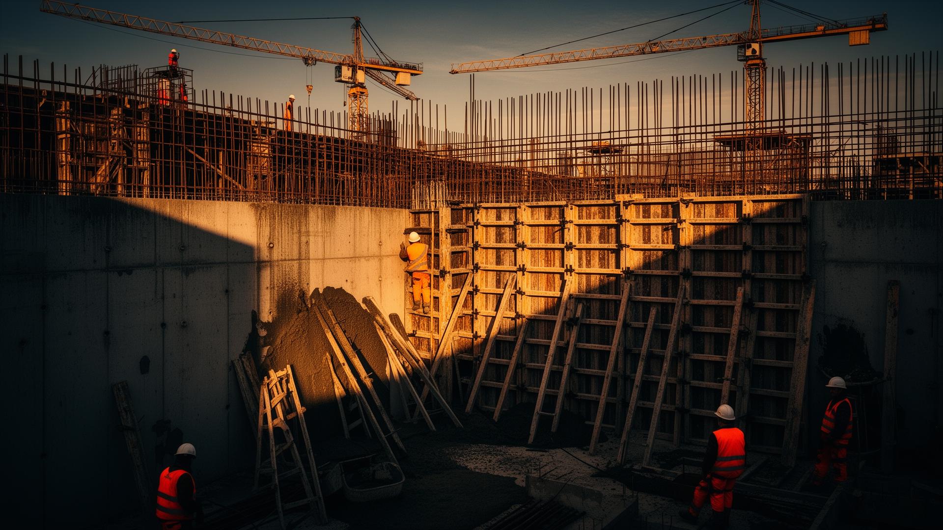 Rohbau Baustelle Constantin Rohbau – Bewehrung, Schalung und Stahlbetonarbeiten